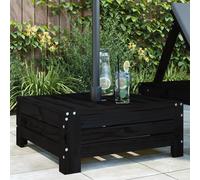 Vidaxl Couvercle De Base De Parasol Noir Bois Massif De Pin