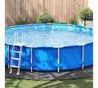vidaXL Couvercle de piscine rond Gris clair Polyéthylène Ø 610 cm
