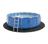 vidaXL Couvercle de piscine rond Noir Plastique Ø 428 cm