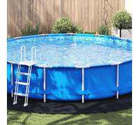 vidaXL Couvercle de piscine rond Noir Plastique Ø 610 cm