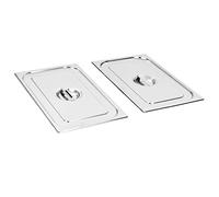 vidaXL Couvercles de plateau GN 1/1 rectangulaires 2x acier pour restaurant, maison, hôtel
