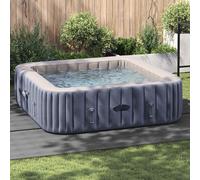 vidaXL Couverture de piscine carrée Gris clair Polyéthylène 396 x 396 cm