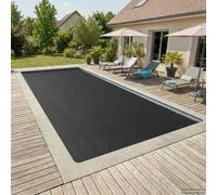vidaXL Couverture de piscine haute qualité 975 x 488 cm Carré PE Noir