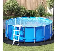 vidaXL Couverture de piscine ronde Noir PVC Ø 244 cm