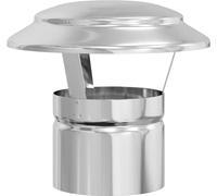 vidaXL Couverture de pluie Cheminée Argent 20 x 20 x 18 cm Acier inoxydable
