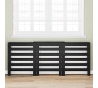 vidaXL Couverture de radiateur en chêne noir Chêne noir Chêne massif