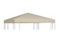 Toile de toit de belvédère - vidaXL - 3x3 m - Beige - Polyester avec revêtement PVC - 310 g/m²