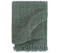 vidaXL Couverture en coton 125 x 150 cm Vert fonc¿¿