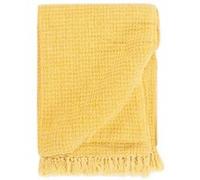 Couverture en coton 160 x 210 cm Jaune moutarde 133762