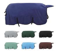 vidaXL Couverture de cheval en polyester bleu marine 125 cm - Moderne - Manteau d'équitation amovible - Cape chaude - Accessoire d'extérieur élégant