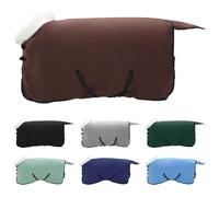 Vidaxl Couverture Équine Brun Foncé Complet 115 Cm Fleece Polaire