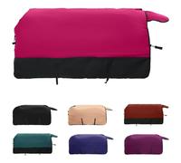 vidaXL Couverture Équine Rose et Noir 145 cm Polyester, Couverture Moderne pour Cheval, imperméable, Plaid d'hiver, Lavable en Machine pour Animaux