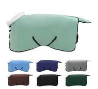 vidaXL Couverture équine Complet 115 cm – Vert foncé, polaire, imperméable, ajustable