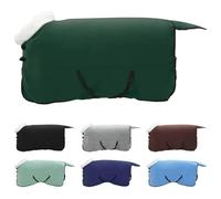 vidaXL Couverture Équine Vert foncé Complet 155 cm Fleece Polaire, Équipement équestre Moderne, Couverture Chaude pour Cheval, imperméable, Ajustable, en Polaire, pour écurie