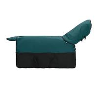 vidaXL Couverture Équine Vert foncé et Noir 105 cm Polyester, Couverture équestre Moderne, protège Cheval d'hiver, imperméable, Lavable en Machine, équipement Chaud pour Animaux