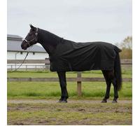 vidaXL Couverture équine 115 cm – Polyester imperméable, lavable en machine – Vert foncé/Noir