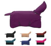 vidaXL Couverture Équine Vert foncé et Noir 145 cm Polyester, Couverture Moderne pour Cheval, imperméable, Plaid d'hiver, Lavable en Machine pour Animaux