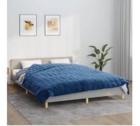 vidaXL Couverture lestée 200x220 cm 9 kg Tissu Bleu