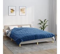 vidaXL Couverture lestée Bleu 200x225 cm 9 kg Tissu, Couverture, Couverture Couette, Couverture apaisante, literie, Couverture lestée pour l'anxiété