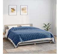 vidaXL Couverture lestée 220x260 cm 11 kg Bleu Tissu