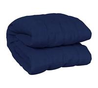 vidaXL Couverture Lestée, Couette Lestée Adulte, Couverture Pondérée avec Boucles, Couverture Lourde, Literie, Bleu 220x230 cm 15 kg Tissu