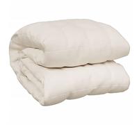 vidaXL Couverture Lestée, Couette Lestée Adulte, Couverture Pondérée avec Boucles, Couverture Lourde, Literie, Crème Clair 122x183 cm 9 kg Tissu