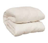 vidaXL Couverture Lestée, Couette Lestée Adulte, Couverture Pondérée avec Boucles, Couverture Lourde, Literie, Crème Clair 135x200 cm 6 kg Tissu