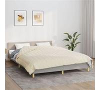 vidaXL Couverture lestée Crème clair 200x225 cm 9 kg Tissu350816 Crème G