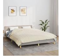 vidaXL Couverture lestée Crème clair 200x230 cm 9 kg Tissu