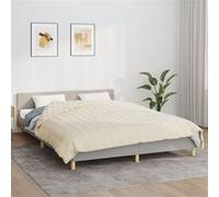 Couverture Lestée Couette Adulte Crème Clair 220x260 cm 15 kg Tissu vidaXL