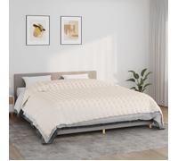 vidaXL Couverture lestée Crème clair 220x260 cm 11 kg Tissu 350766