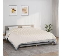 vidaXL Couverture lestée Crème clair 235x290 cm 11 kg Tissu 350768