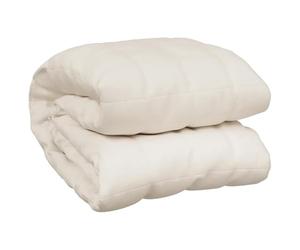 vidaXL Couverture lestée Crème Clair 235x290 cm 15 kg Tissu, Couverture, Couverture Couette, Couverture apaisante, literie