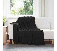 VIDAXL Couverture plaid noir 200 x 150 cm en fleece doux