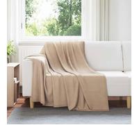 vidaXL Jeté Camel 200 x 150 cm Toison