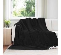 vidaXL Jeté Noir 240 x 270 cm Toison