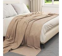 Vidaxl Couvertures À Jeter 24 Pcs Camel 270 X 240 Cm Toison