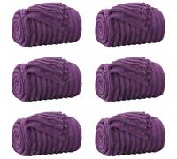 vidaXL Couvertures à Jeter 6 pc Pourpre 150 x 130 cm 2.85 kg Polaire