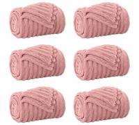 vidaXL Couvertures à jeter 6 pcs Rose 240 x 220 cm Toison