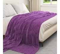 Vidaxl Couvertures À Jeter 6 Pcs Violet 270 X 240 Cm Toison