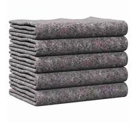 vidaXL Couvertures de déménagement 5 pcs Gris 150 x 200 cm Tissu, Couverture légère pour Le Salon, Style Industriel, décor Urbain, protège Meubles, Layer Tactile