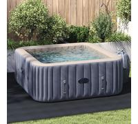 vidaXL Couvre-piscine carré Noir Polyester 274 x 274 cm