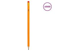 Vidaxl Crayons Hb 1000 Pcs Ø 0,7 X 18,5 Cm Jaune