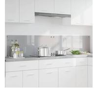 vidaXL Crédence de cuisine 2 pcs Gris clair 100 x 40 cm verre trempé 3415455