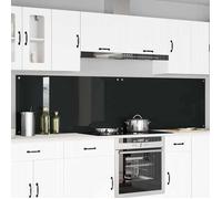 vidaXL Crédence de cuisine 2 pcs Noir 120 x 60 cm verre trempé 3415499