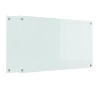 vidaXL Crédence de cuisine 2 pcs – Verre trempé 100 x 60 cm Blanc, Mur anti-chaleur