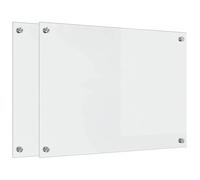 vidaXL Dosseret de cuisine 2 pcs – Verre trempé transparent 70 x 50 cm, résistant à la chaleur