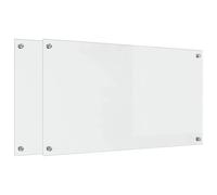 vidaXL Protection de cuisine Dosseret en verre trempé 2 pcs Transparent 90x50x0,8 cm design moderne