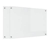 vidaXL Protection de cuisine – Dosseret en verre trempé 2 pcs 90×60 cm Transparent Design moderne