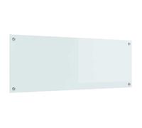 vidaXL Crédence de cuisine Blanc 110 x 40 cm verre trempé 42001286